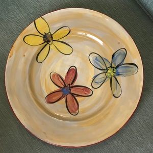 EUC Debra Kelly Signed Bounty Plate w/Flowers